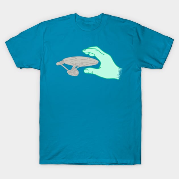 Giant Green Space Hand T-Shirt by PopCultureShirts